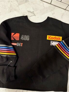 3- kids Kodak Black Crewneck Sweatshirt with Stripe Sleeves
